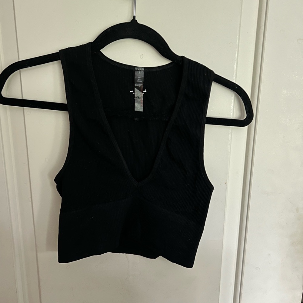 Out from under crop top